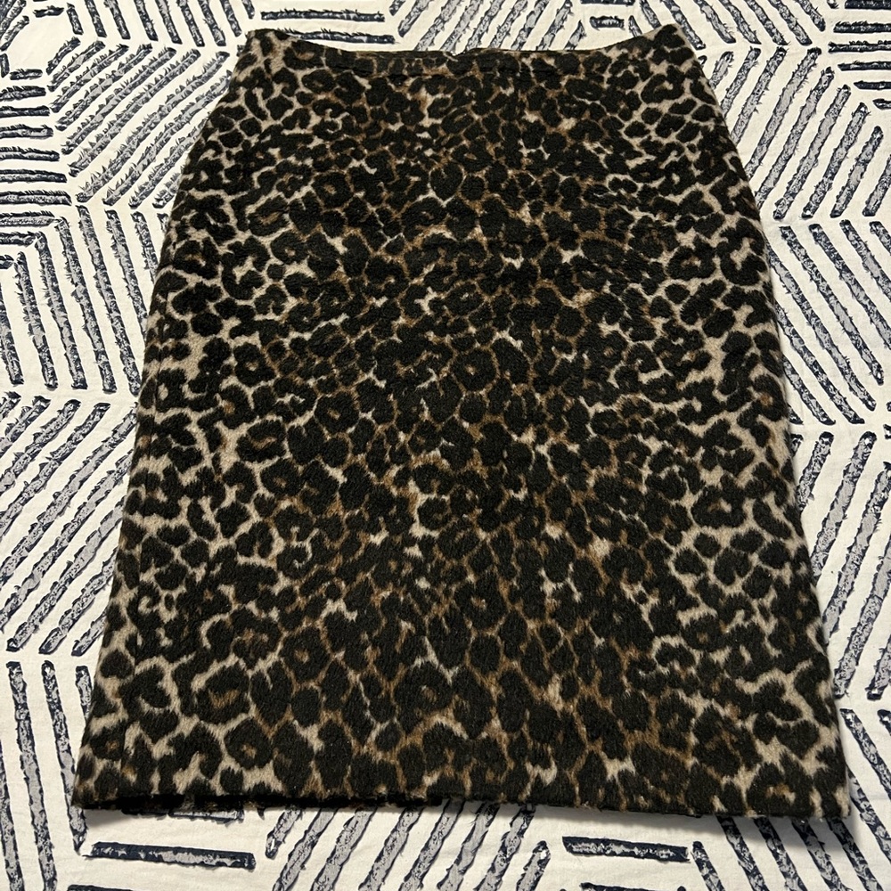 Lord & Taylor Leopard Pencil Skirt